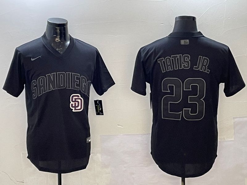 Men San Diego Padres #23 Tatis jr Black Throwback Game 2025 Nike MLB Jersey style 5->san diego padres->MLB Jersey